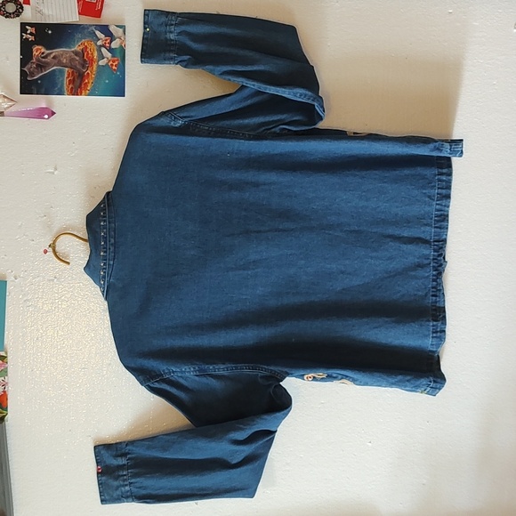 CAT EMBROIDERED Boho Denim Jacket SIZE MEDIUM SALE! - Picture 8 of 16